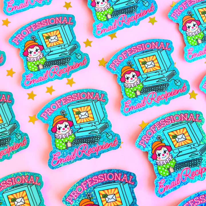 The Peach Fuzz - Wholesale Sticker - Professional Email Recipient Glitter Sticker2
