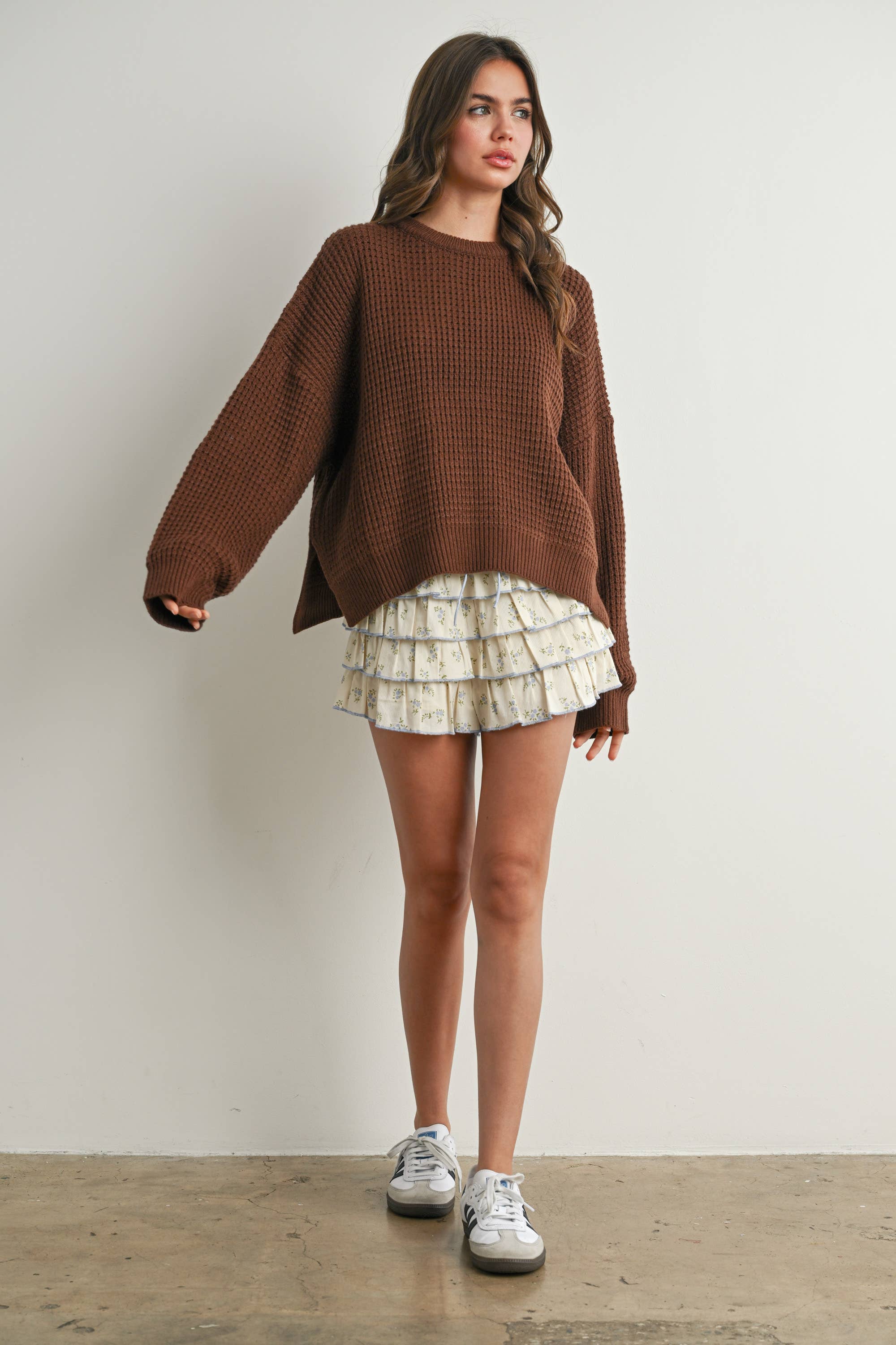 BUTTERMELON - Wholesale Knit Sweater - Women's - Round-Neck Classic Long Sleeve Top - BMW778245