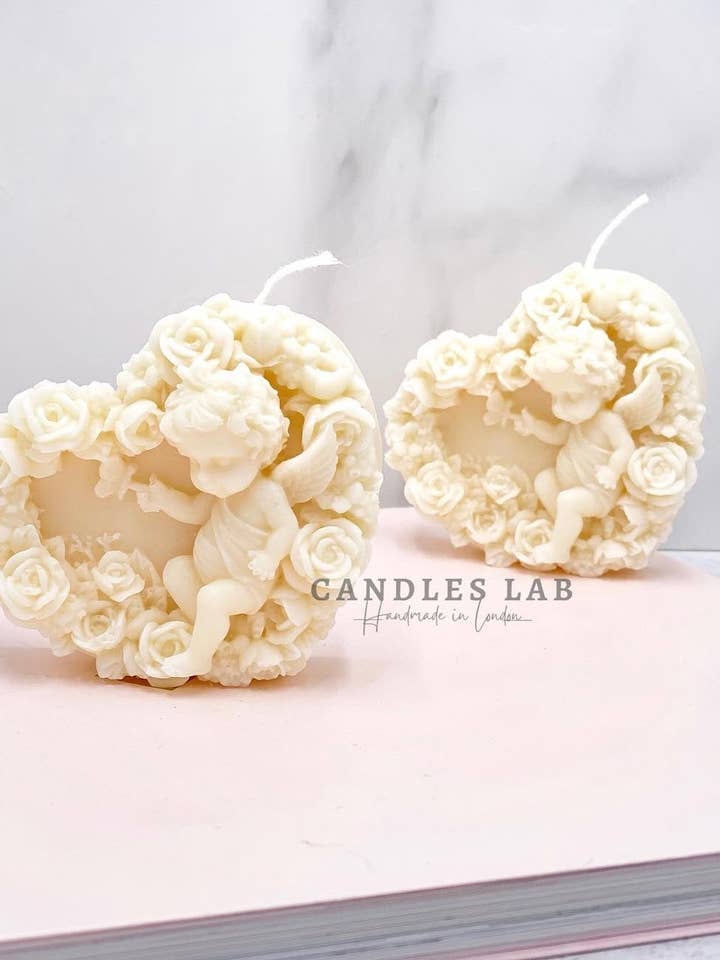Candles Lab - handmade heart angel cupid soy wax candle for wholesale by Candles Lab