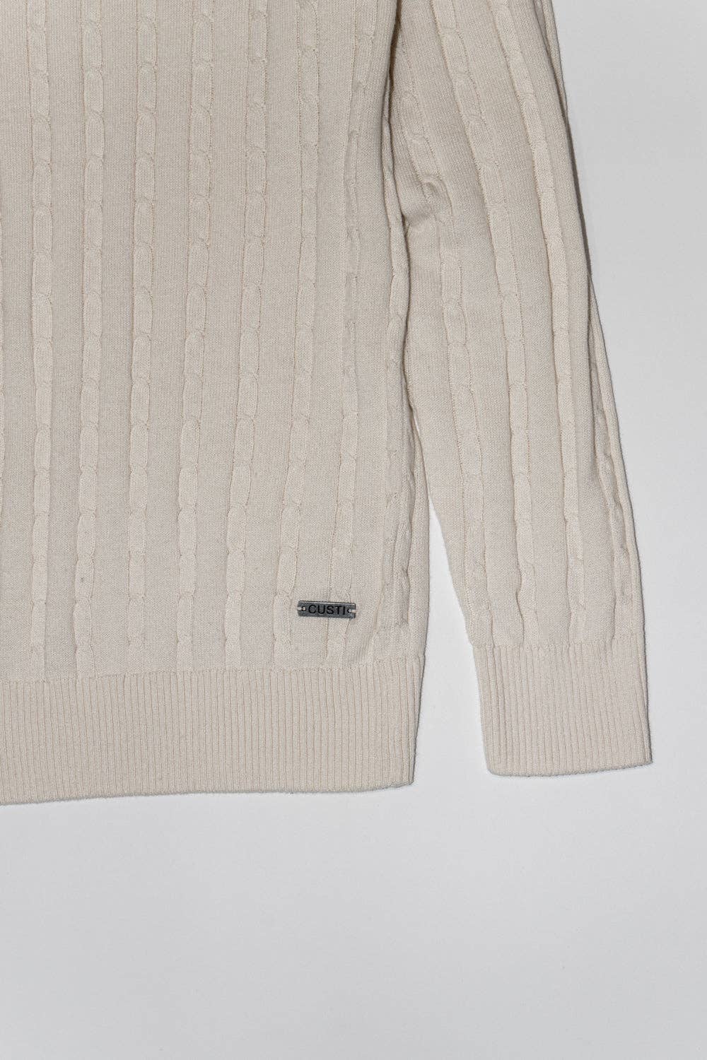 Custi Mikelo: Men's Clothing & Christmas Gifts - Wholesale Knit Sweater - Men's - Beige Cable Knit Sweater6