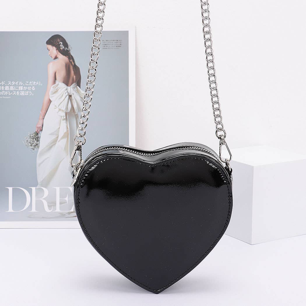 3AM BY H&D ACCESSORIES - Wholesale Crossbody Bag - Women's -  Enamel Heart Shape Crossbody Bag0