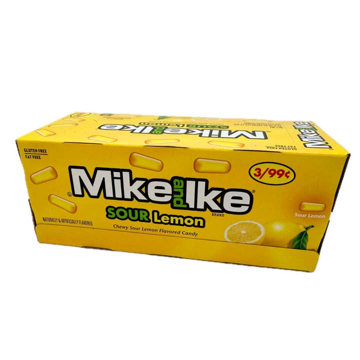 Mike & Ike Sour Lemon 0.78oz - 24ct (Pre priced) for wholesale by I Got Your Candy
