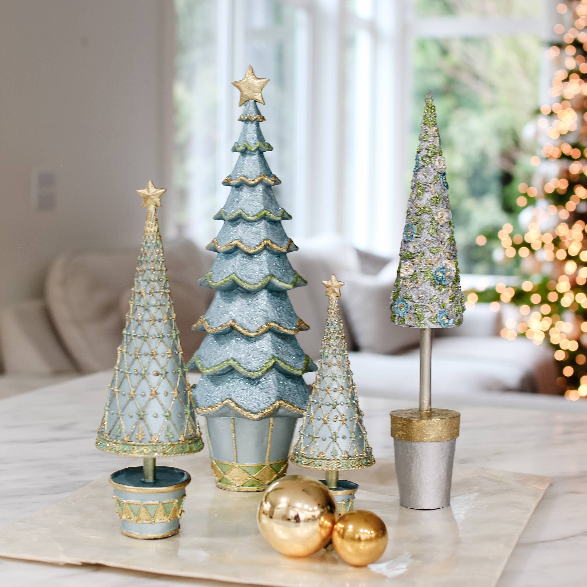Dekorasyon Gifts  Decor - Wholesale Christmas Decoration - Textured Layered Neo Tree (Blue Haze)2