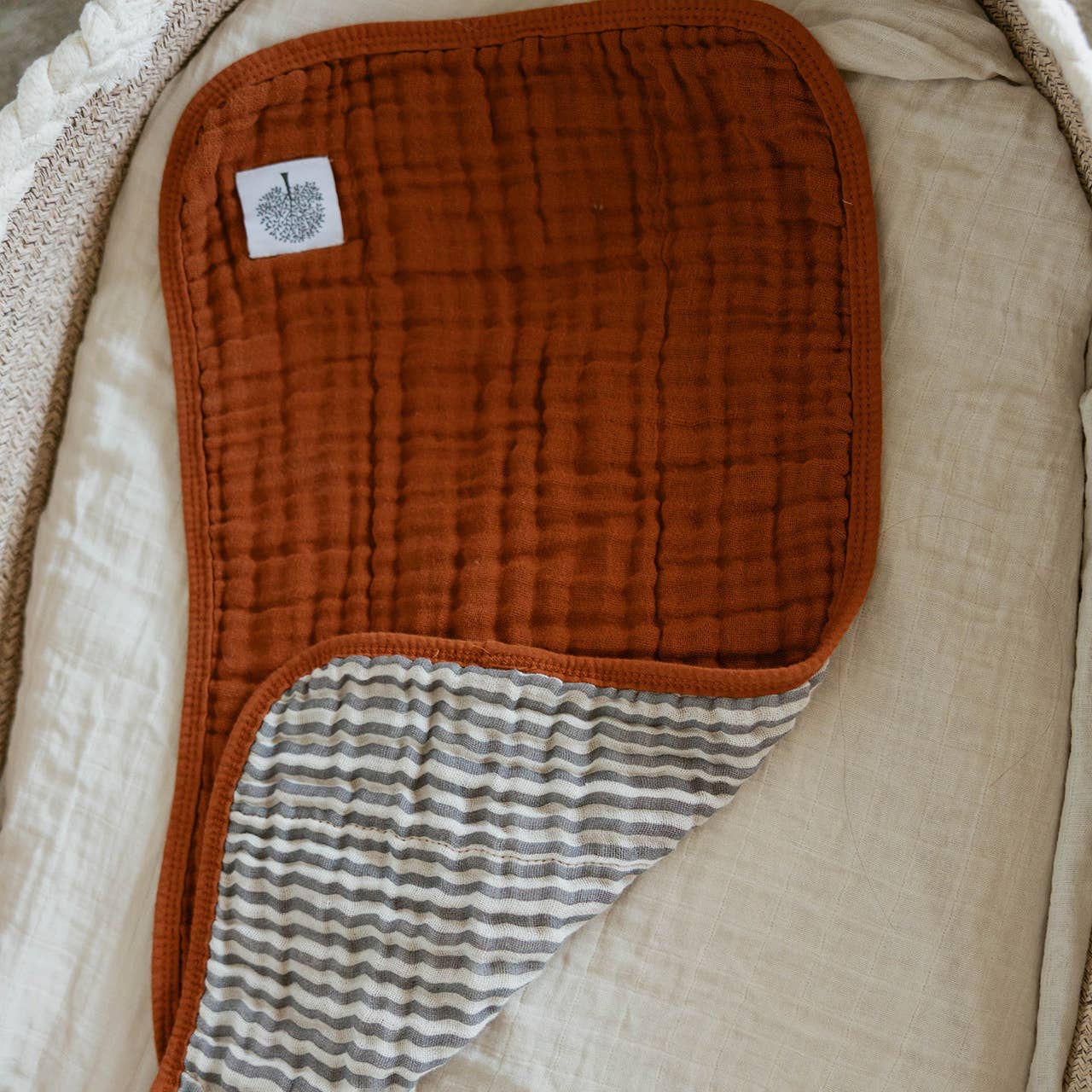 Parker Baby Co. - Wholesale Burp Cloth Set - Baby - Pebble Set - Muslin Burp Cloths (4 Pack)2