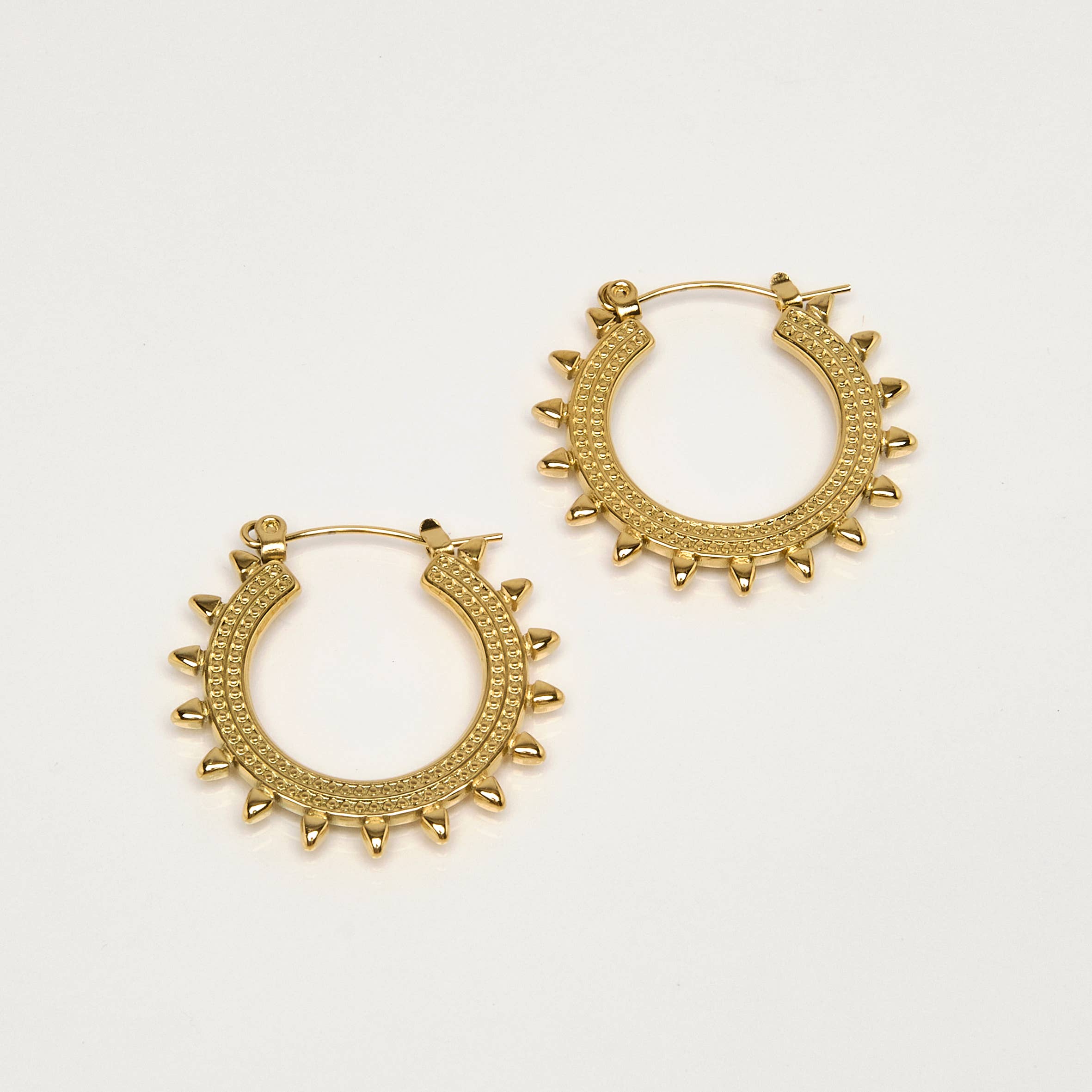 By Sookay - Wholesale Single Earring - gold plated stainless steel creole earrings, tribal.