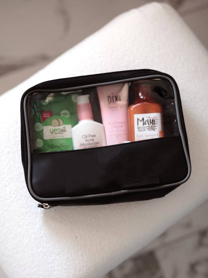 Oversized Cosmetic Bag - Midnight Clear Black for wholesale by Jadelynn Brooke