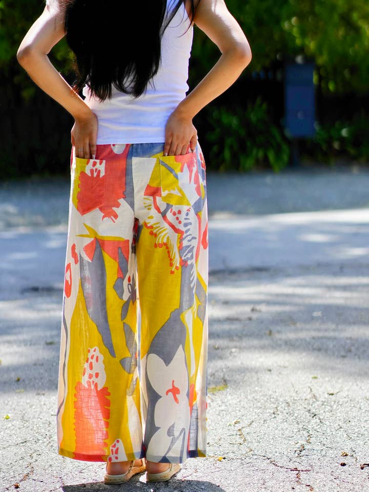 Erin Abstract Print Pants Multi for wholesale on Faire8