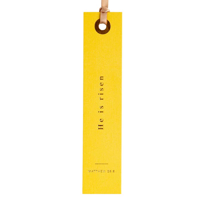 He Is Risen Scripture Bookmark for wholesale by Church Notes Co.