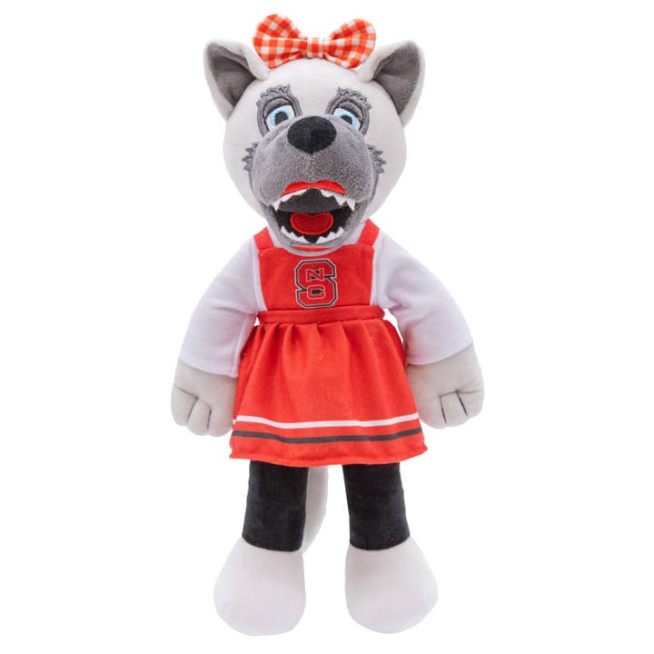 North Carolina State University Mrs. Wuf 14 Inch Plush for wholesale by OrangeOnions