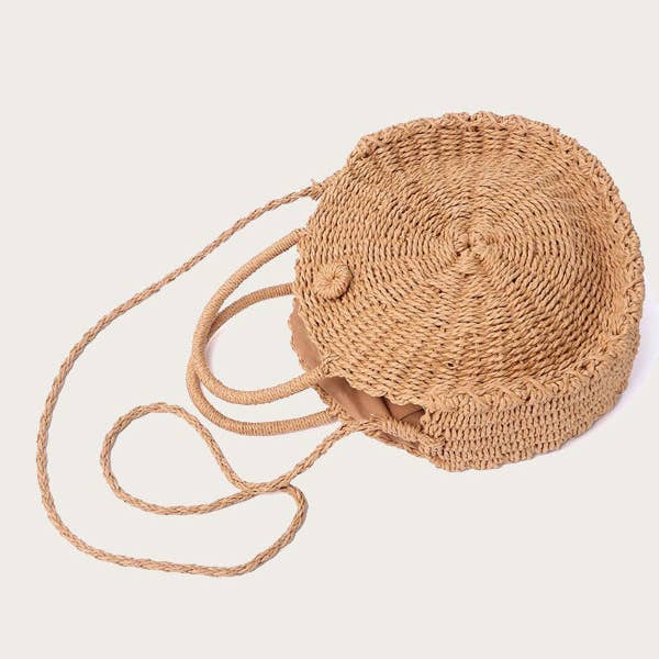 Wood&Chic - Wholesale Beach Bag - Round Straw Bag - Willow3