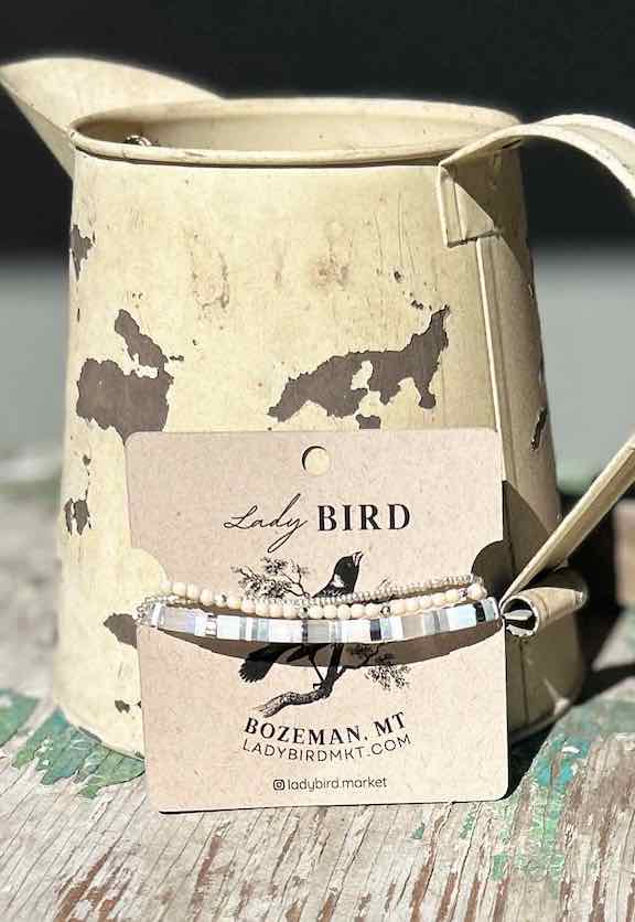 Lady Bird Market - Vente Parures de bijoux - Ensemble de bracelets enroulés à perles Tila de la marque Whites Mix1