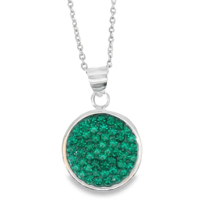 Lucy necklace 925 silver emerald for wholesale by Impala