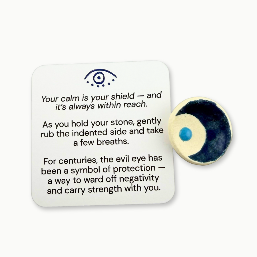 Calmware - Wholesale Spiritual Stone/Crystal - Evil Eye Worry Stones – Protection & Grounding 1