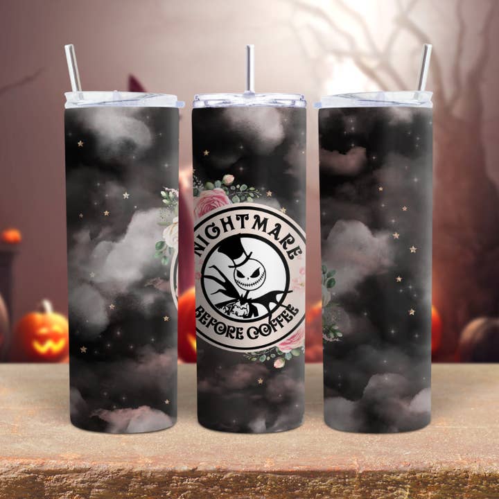 Gobelet « Nightmare Before Coffee » pour Halloween pour la vente par FloBama Girls Wholesale