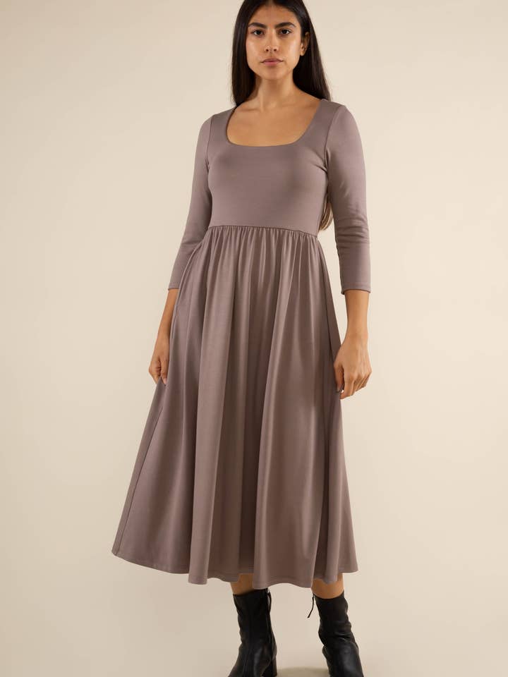 NLT - Wholesale Dress - Women's - Lake 3/4 Sleeve Swing Dress8