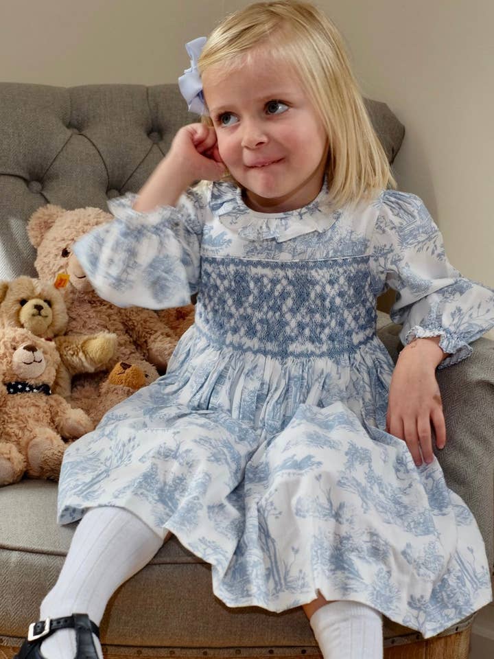 DOROTHEA smocked dress for wholesale by Annafie London Ltd
