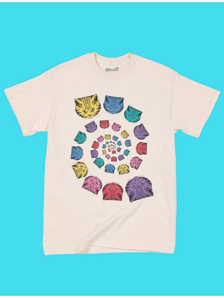 Popkiller - Wholesale Screen Printed T-Shirt - Women's - Spiral Cat Classic T-shirt