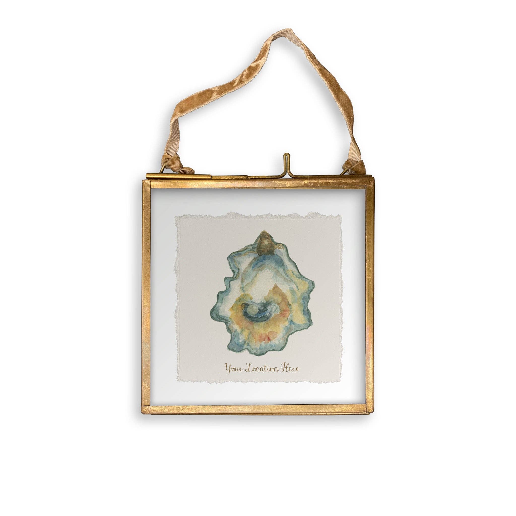 French Graffiti - Wholesale Tea Towel - Watercolor Oyster with Location12