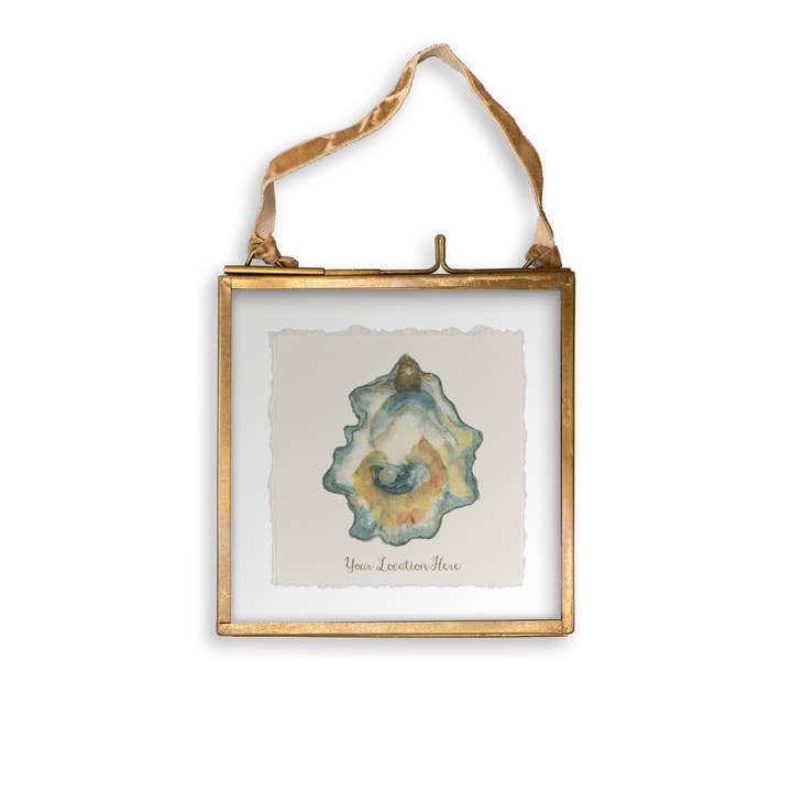 French Graffiti - Wholesale Tea Towel - Watercolor Oyster with Location12