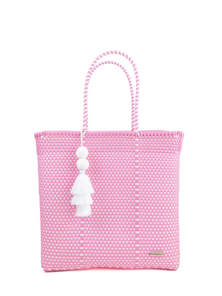 Playera xadrez rosa pastel e branco por atacado de Valerosa