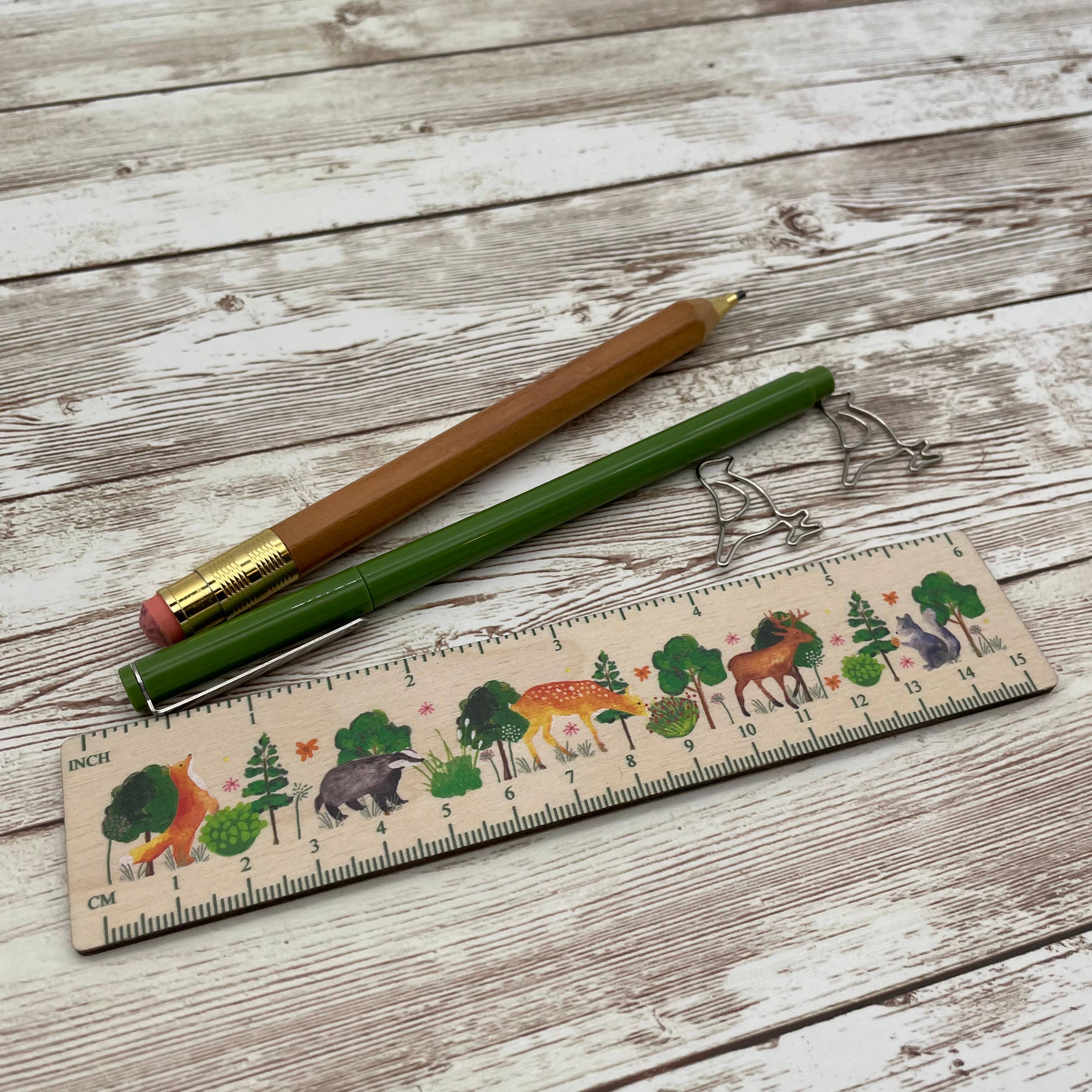 Samantha Hall Designs - Wholesale Ruler - Summer Forest Wooden Ruler1