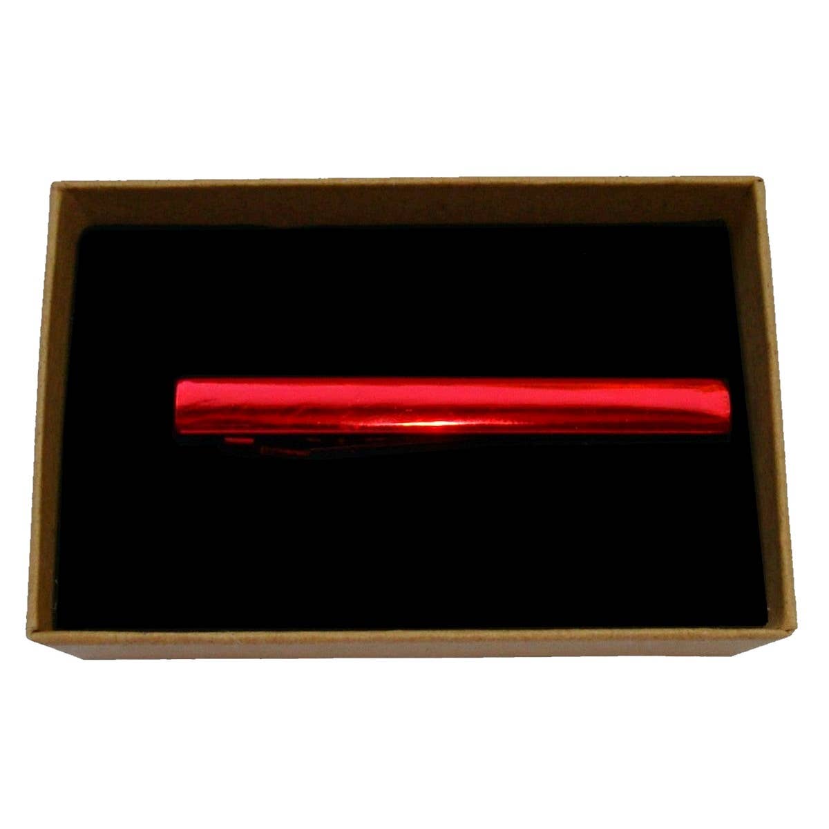 Bassin And Brown - Vente Pince à cravate – homme - Barre de cravate métallique unie - Rouge1