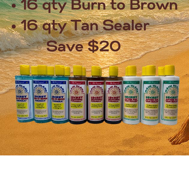 Maui Island Secret - Wholesale Aftersun/Sun Damage Repair Cream - Big Kahuna Bundle-Mixed Cases w/16 bottles of each formula. 0