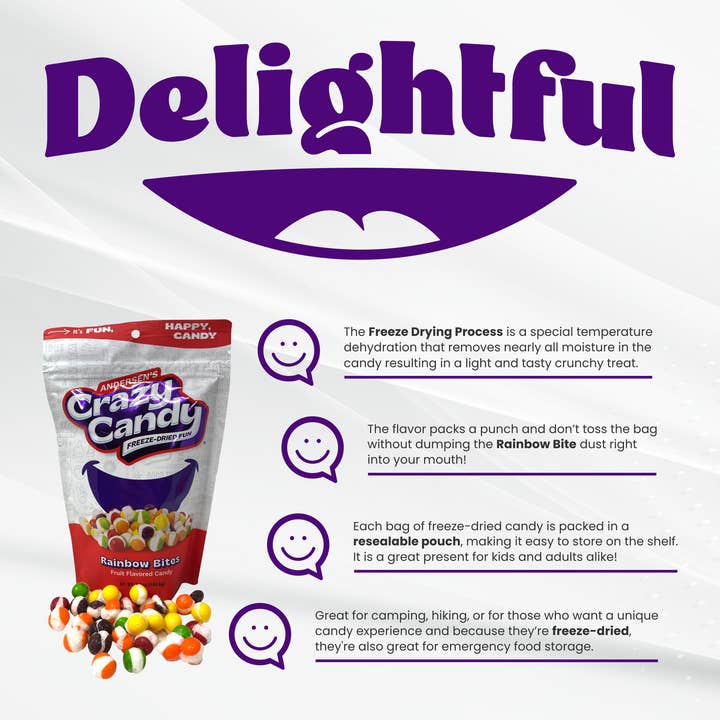 Smithco Distributing - Wholesale Boiled sweets - Andersen's Crazy Candy Freeze Dried Candy12