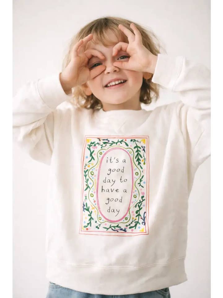 Espero que Algo Bom Aconteça Contigo Hoje Camisola de Criança por atacado de Polished Prints