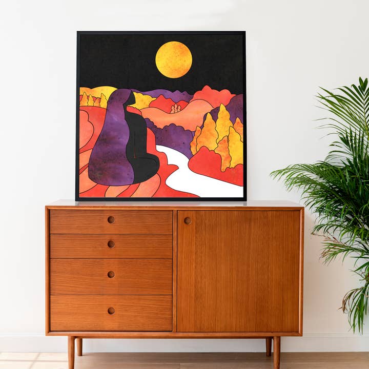 Lean In' 1960s Inspired Fine Art Print for wholesale by The Rising Space
