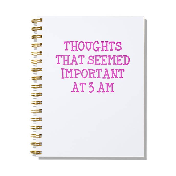 Quadernone Tipografico a Lettere Grandi: Pensieri Che Sembravano Importanti alle 3 del Mattino per la vendita all'ingrosso da parte di La Folie Press