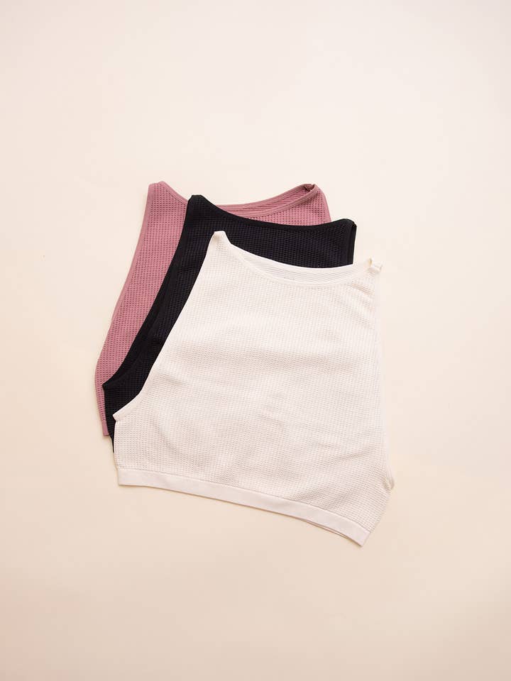 Trendy Waffle Knit Bralette – Relaxed Fit for Every Day 🌿 for wholesale by Leto Accessories