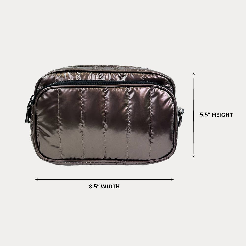 AHDORNED - Vente Sac à bandoulière – femme - Sac à bandoulière en nylon liquide matelassé Ramona11