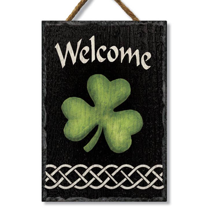 Shamrock Welcome - Slate Impressions for wholesale by ST Creations