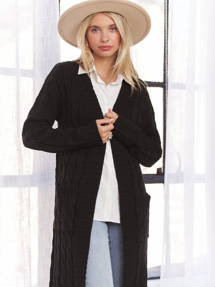 Madelyn – wholesale Cardigan – Women’s – LESW3774 - CABLE KNIT COZY SWEATER CARDIGAN9