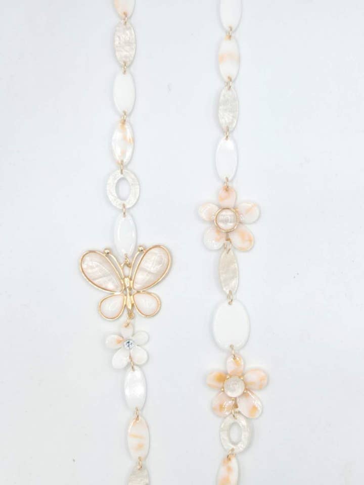 Long acrylic necklace NK20241021-9MN for wholesale by LORIANE CREATION