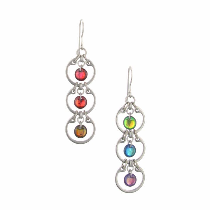 Tripled Rainbow Earrings for wholesale by Wraptillion