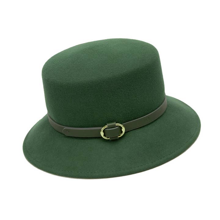 Sombrero de pescador de lana con parte superior plana de Desmond para venta al por mayor de Dupatta Designs