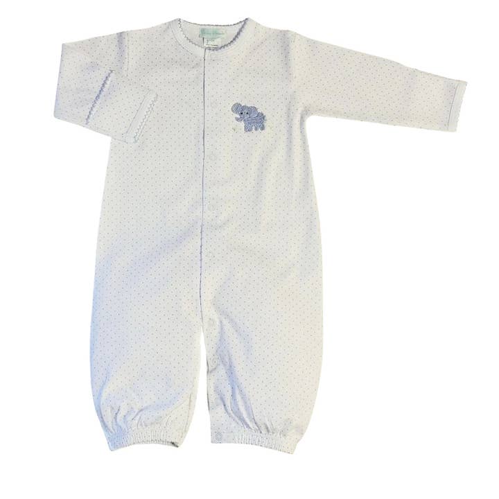 Baby Threads - Wholesale Babygown - Baby - Baby Boy's "Elephant Collection" Pima Cotton Converter Gown