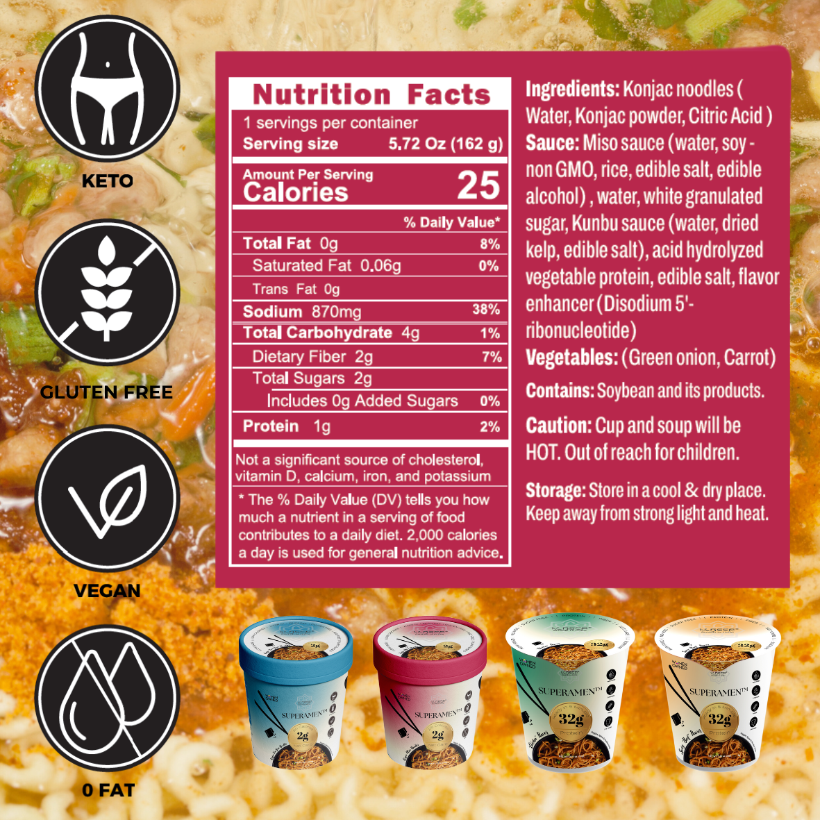 KLDSCP Foods - Wholesale Ramen - Miso Konjac Cup Ramen Noodle1