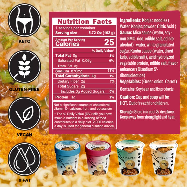KLDSCP Foods - Wholesale Ramen - Miso Konjac Cup Ramen Noodle1