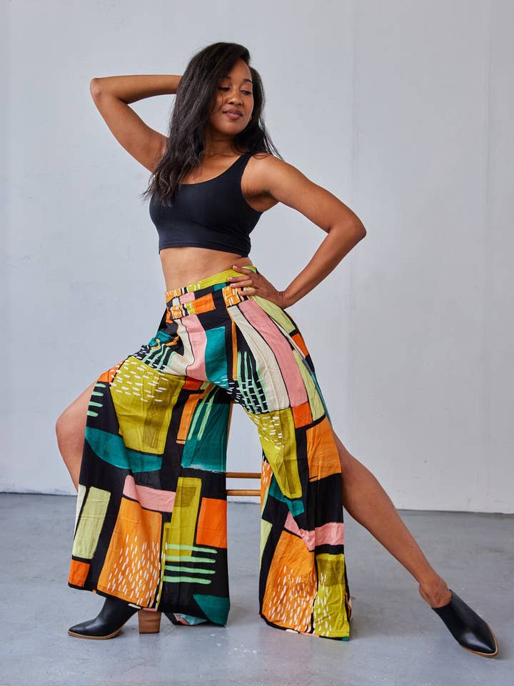 The Printed Sasha Pant for wholesale by Devan Gregori