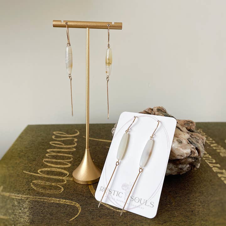 Guld Montana Agat Stave Øreringe for engroshandel hos Rustic Souls