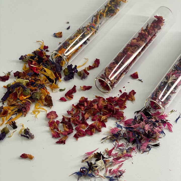 The Peel Thing - Wholesale Food gift basket - Edible Flower Sprinkles-Rainbow Mix ** Gift Size - Test Tube2