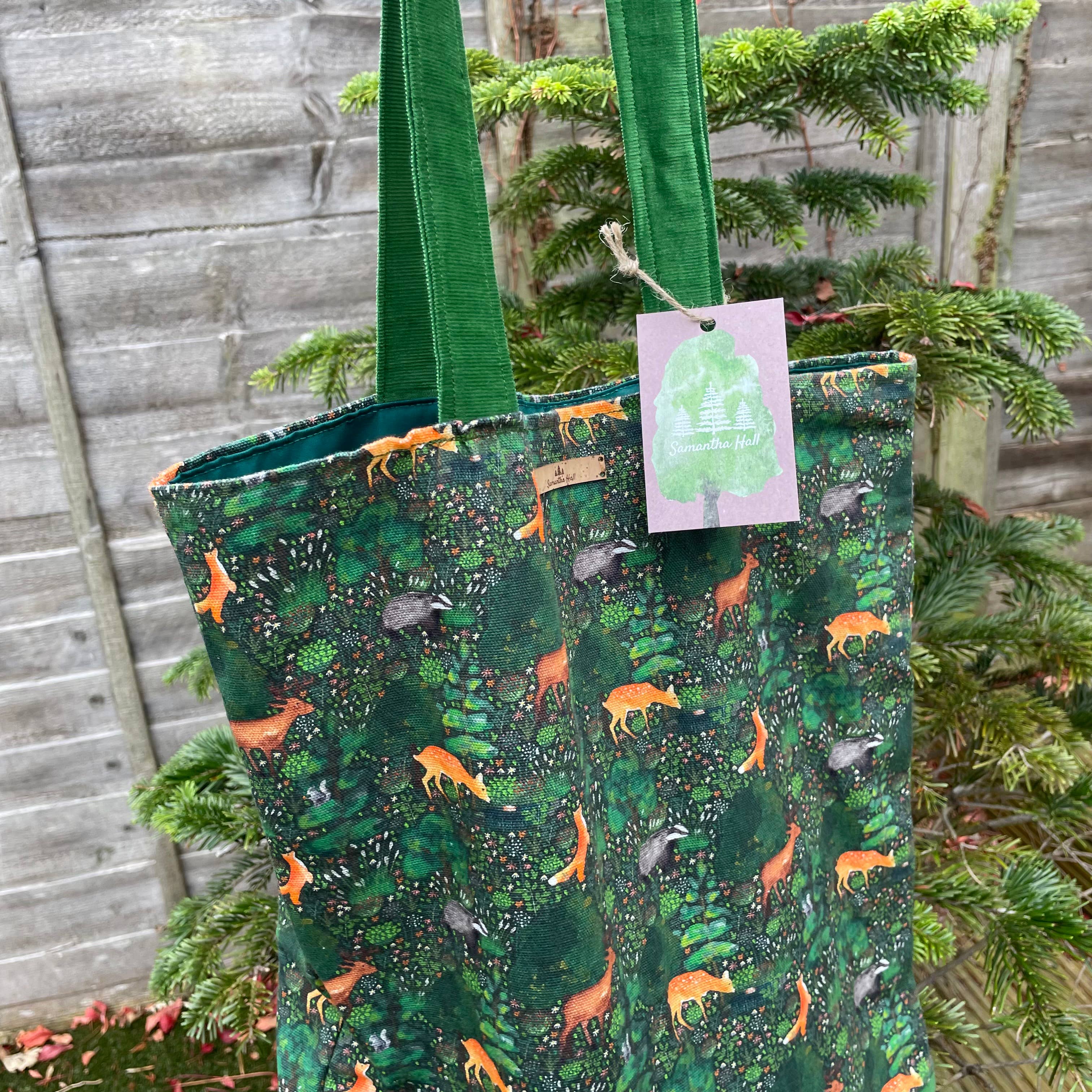 Samantha Hall Designs - Wholesale Tote Bag - Women's - Summer Forest Animal Tote Bag1