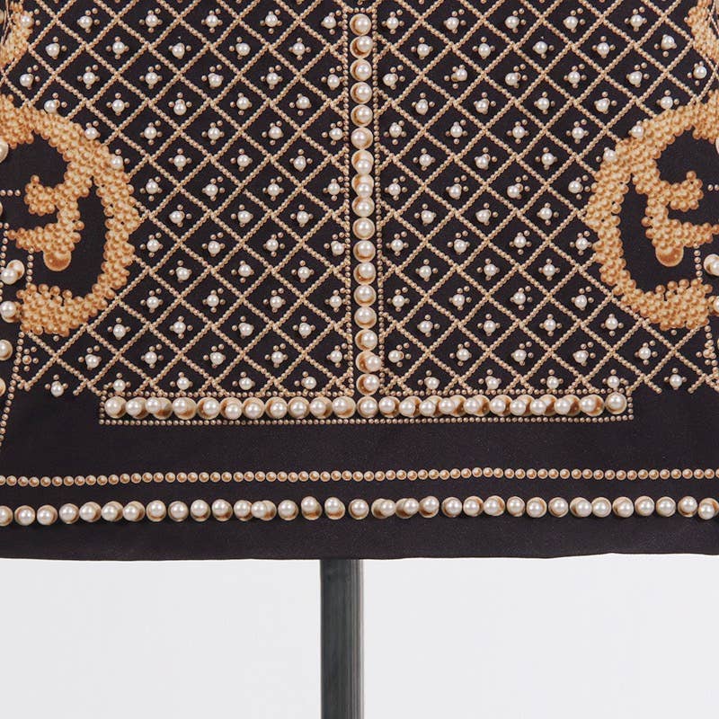 Color as pictures CT95 Beaded V-Neck Long-Sleeve Trench Coat for Women for wholesale on Faire13