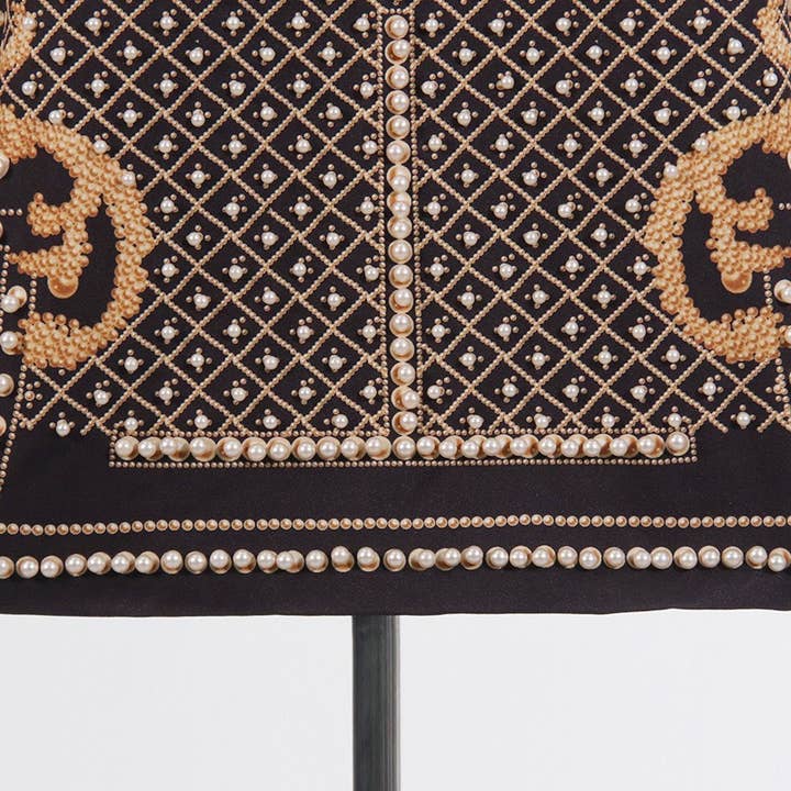 Color as pictures CT95 Beaded V-Neck Long-Sleeve Trench Coat for Women for wholesale on Faire13