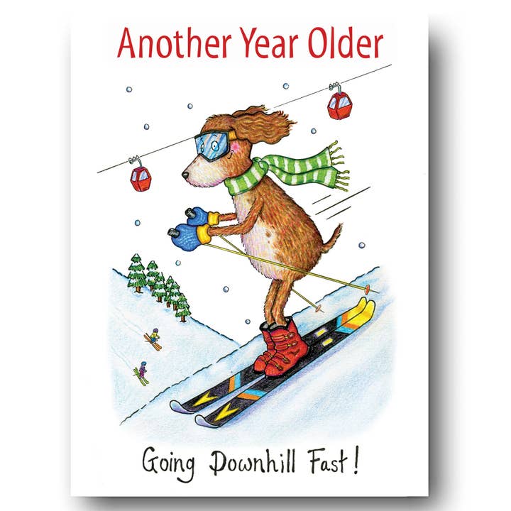 Downhill Greeting Card for wholesale by Draw UK