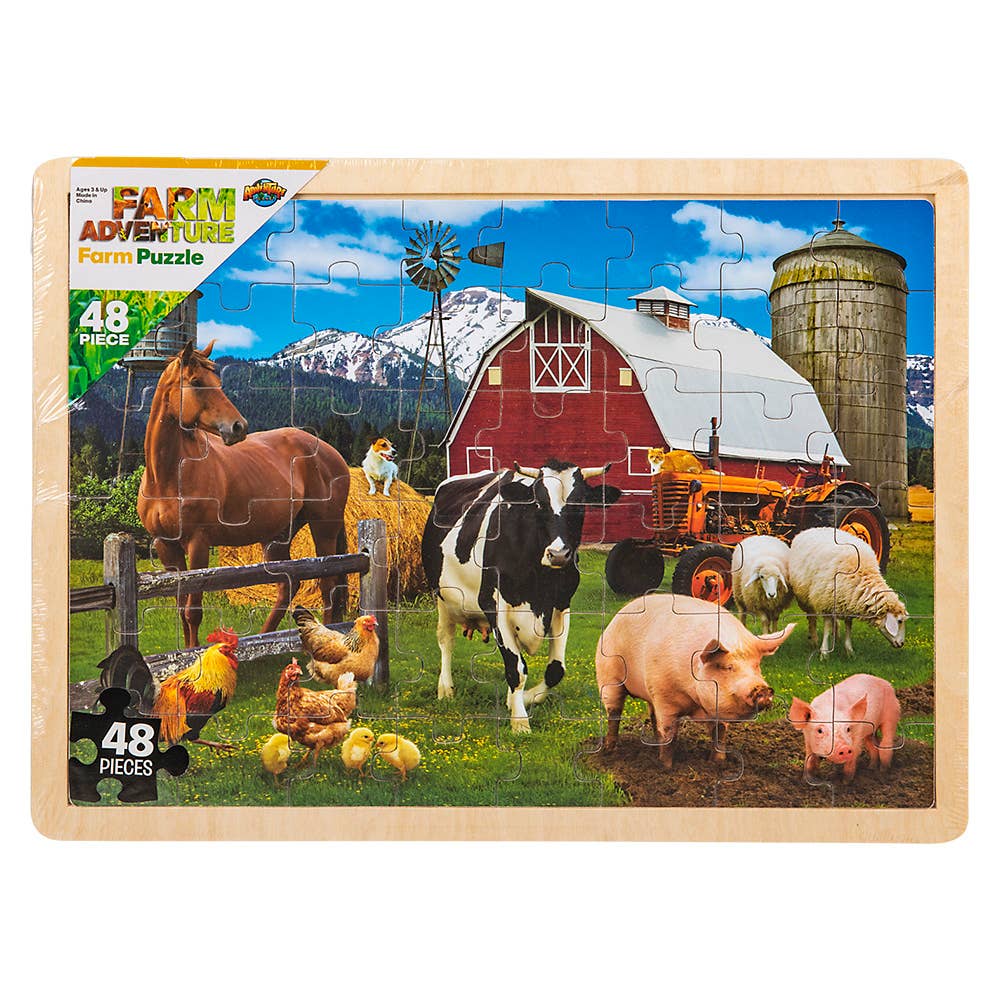 The Toy Network - Wholesale Puzzle - Kids - (T) 15.75" x 11.75" 48PC FARM PUZZLE1
