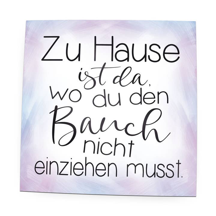 Íman de folha de alto brilho - Casa é onde tens a barriga por atacado de wammi